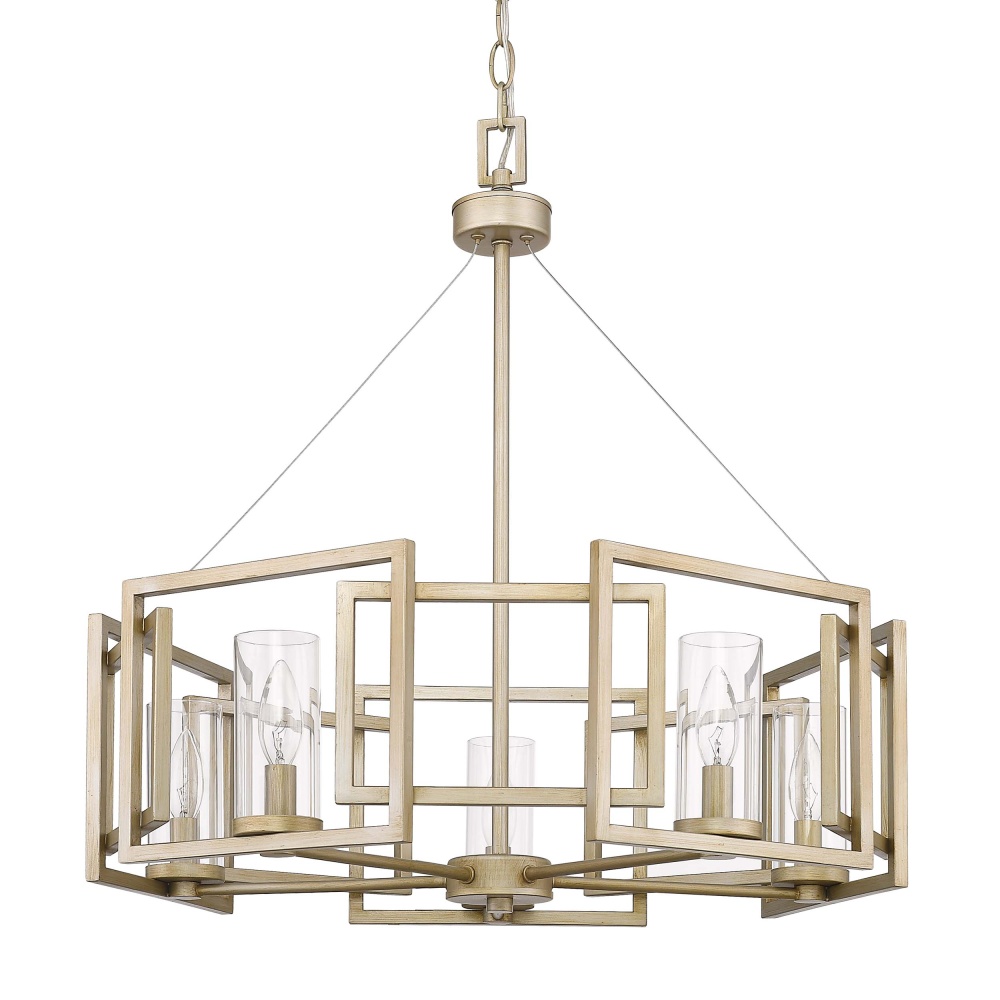 Golden Lighting Marco 5-light Chandelier in White Gold